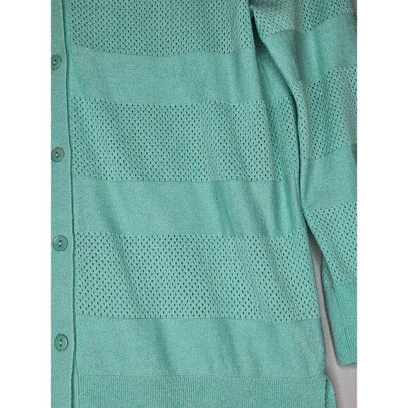 Neiman Marcus Cashmere Collection superfine button-front cardigan Size Med - Picture 3 of 7